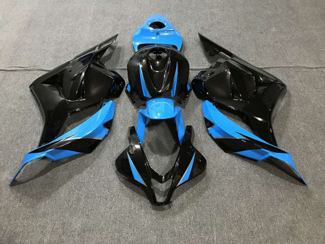 Negro Brillante & Azul Cielo 09-12 Honda CBR600RR Carenado Negro Brillante & Azul Cielo 09-12 Honda CBR600RR Carenado