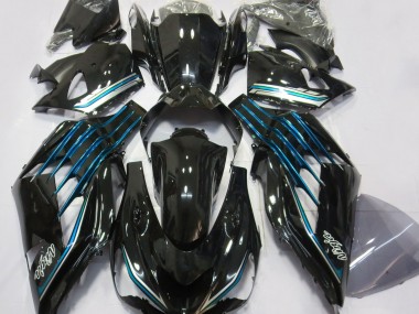 Negro Brillante & Azul Claro 12-21 Kawasaki ZX14R Carenado