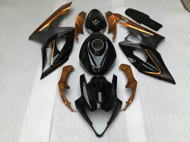 Negro Brillante & Bronce 05-06 Suzuki GSXR 1000 Carenado Negro Brillante & Bronce 05-06 Suzuki GSXR 1000 Carenado