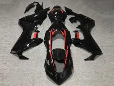 Negro Brillante Con Forro Rojo 17-23 Honda CBR1000RR Carenado