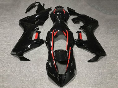 Negro Brillante Con Forro Rojo 17-23 Honda CBR1000RR Carenado