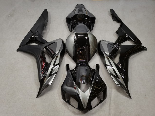 Negro Brillante Con Gris 06-07 Honda CBR1000RR Carenado Negro Brillante Con Gris 06-07 Honda CBR1000RR Carenado