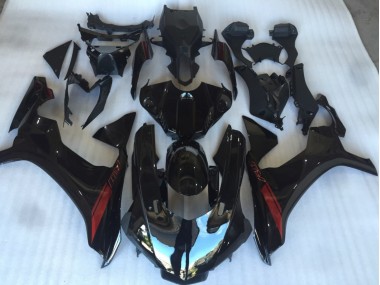 Negro Brillante Con Logotipo Rojo 15-19 Yamaha R1 Carenado