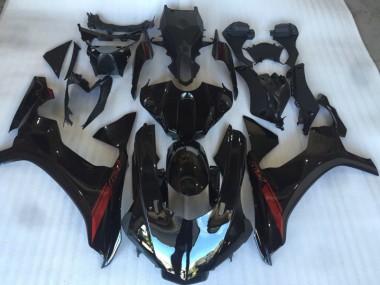 Negro Brillante Con Logotipo Rojo 15-19 Yamaha R1 Carenado