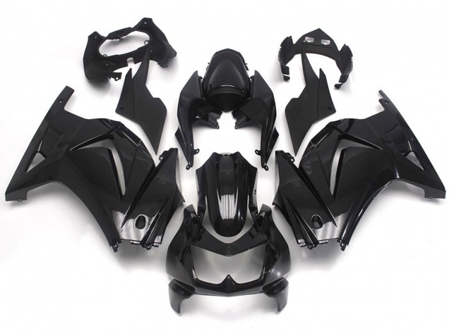 Negro Brillante Liso 08-12 Kawasaki Ninja 250 Carenado Negro Brillante Liso 08-12 Kawasaki Ninja 250 Carenado