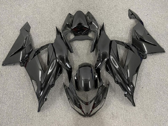 Negro Brillante Liso 13-18 Kawasaki ZX6R Carenado