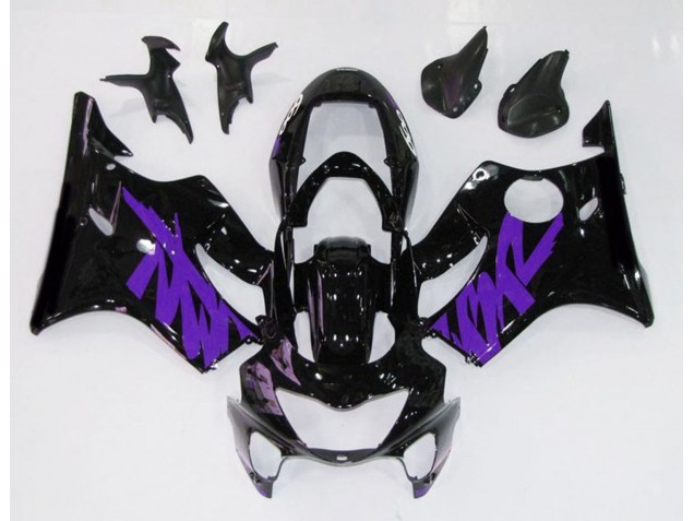 Negro Brillante & Morado 99-00 Honda CBR600 F4 Carenado Negro Brillante & Morado 99-00 Honda CBR600 F4 Carenado