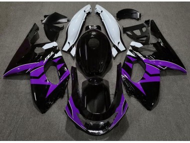 Negro Brillante Morado & Blanco 98-07 Yamaha YZF600 Carenado