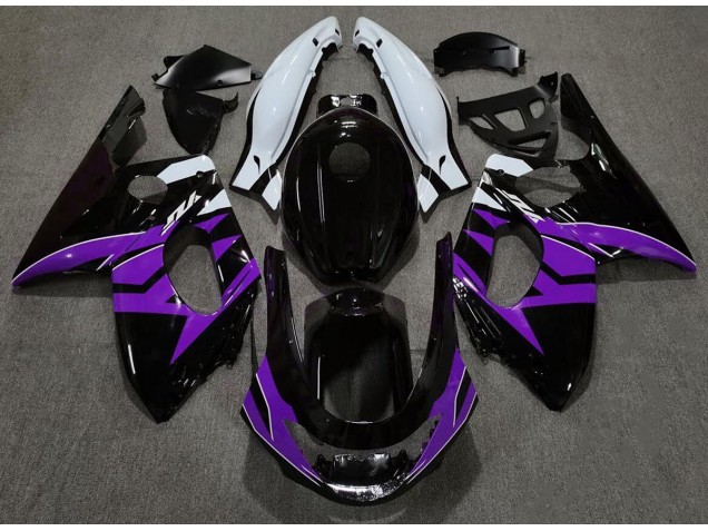 Negro Brillante Morado & Blanco 98-07 Yamaha YZF600 Carenado Negro Brillante Morado & Blanco 98-07 Yamaha YZF600 Carenado