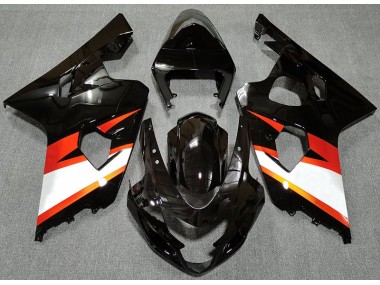 Negro Brillante & Naranja 04-05 Suzuki GSXR 600-750 Carenado