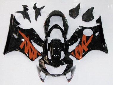 Negro Brillante & Naranja 99-00 Honda CBR600 F4 Carenado