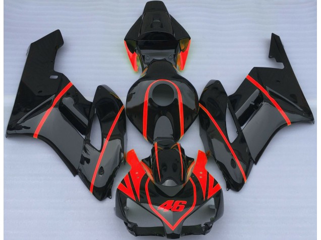 Negro Brillante & Rojo 04-05 Honda CBR1000RR Carenado Negro Brillante & Rojo 04-05 Honda CBR1000RR Carenado