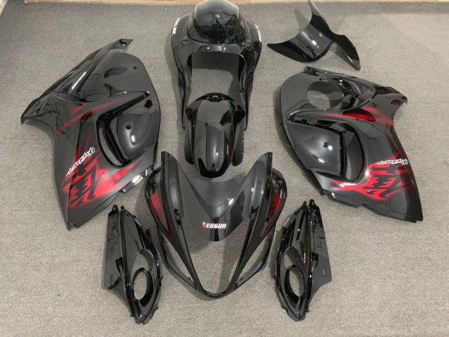 Negro Brillante & Rojo 08-20 Suzuki GSXR 1300 Carenado Negro Brillante & Rojo 08-20 Suzuki GSXR 1300 Carenado