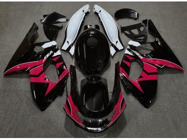 Negro Brillante Rojo & Blanco 98-07 Yamaha YZF600 Carenado