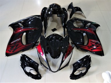 Negro Brillante & Rojo Caramelo 08-20 Suzuki GSXR 1300 Carenado