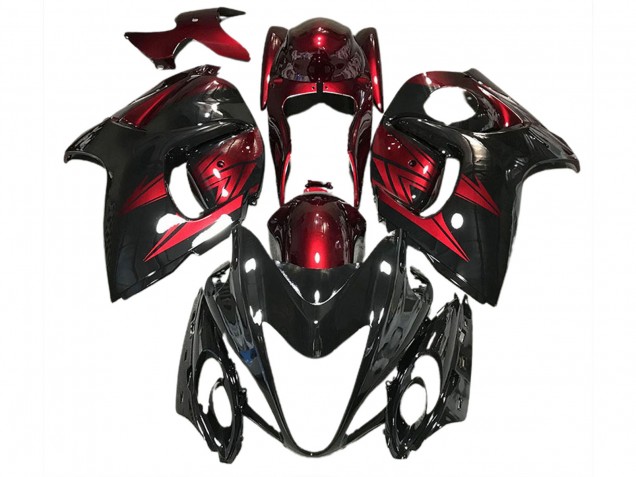 Negro Brillante & Rojo Intenso 08-20 Suzuki GSXR 1300 Carenado Negro Brillante & Rojo Intenso 08-20 Suzuki GSXR 1300 Carenado