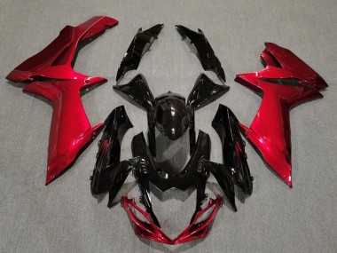 Negro Brillante & Rojo Lava 11-24 Suzuki GSXR 600-750 Carenado
