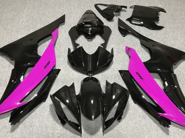 Negro Brillante & Rosa 08-16 Yamaha R6 Carenado