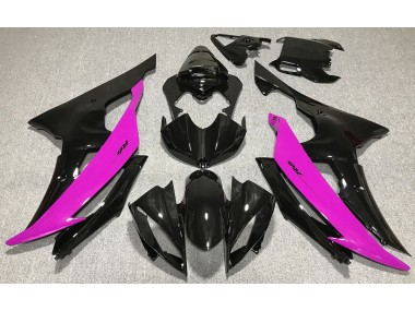 Negro Brillante & Rosa 08-16 Yamaha R6 Carenado