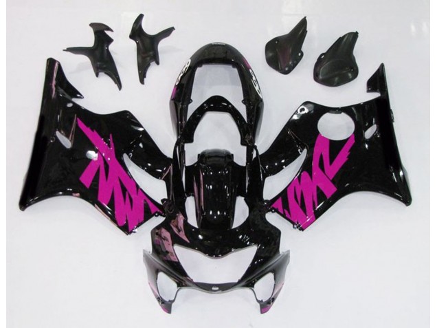 Negro Brillante & Rosa 99-00 Honda CBR600 F4 Carenado Negro Brillante & Rosa 99-00 Honda CBR600 F4 Carenado