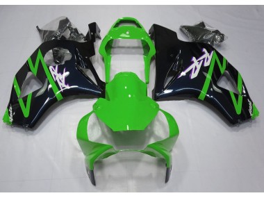 Negro Brillante & Verde 02-03 Honda CBR954RR Carenado