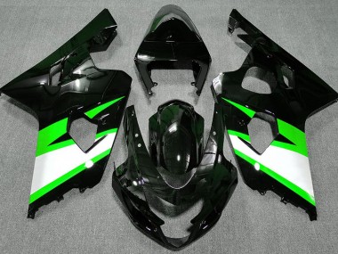 Negro Brillante & Verde 04-05 Suzuki GSXR 600-750 Carenado