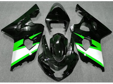 Negro Brillante & Verde 04-05 Suzuki GSXR 600-750 Carenado