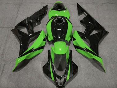 Negro Brillante & Verde 07-08 Honda CBR600RR Carenado