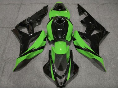 Negro Brillante & Verde 07-08 Honda CBR600RR Carenado