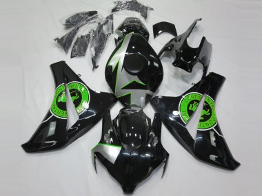 Negro Brillante & Verde 08-11 Honda CBR1000RR Carenado