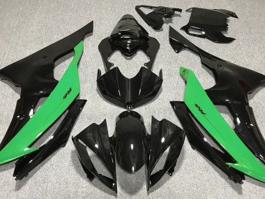 Negro Brillante & Verde 08-16 Yamaha R6 Carenado