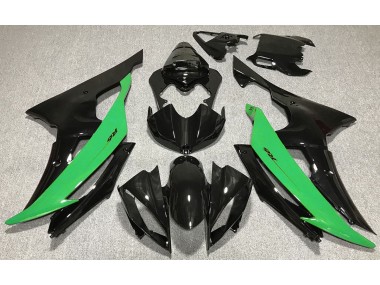 Negro Brillante & Verde 08-16 Yamaha R6 Carenado