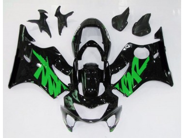 Negro Brillante & Verde 99-00 Honda CBR600 F4 Carenado