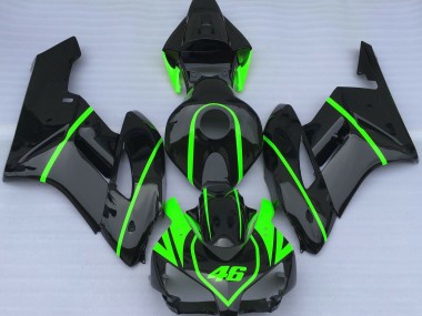 Negro Brillante & Verde Alta Visibilidad 04-05 Honda CBR1000RR Carenado