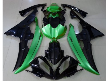 Negro Brillante & Verde Claro 08-16 Yamaha R6 Carenado