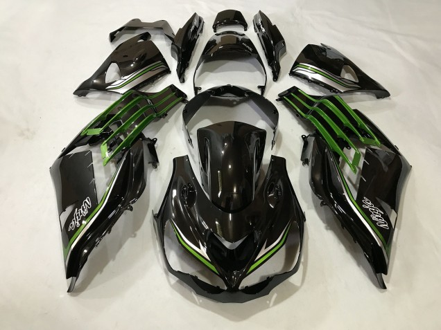 Negro Brillante & Verde Limo 12-21 Kawasaki ZX14R Carenado