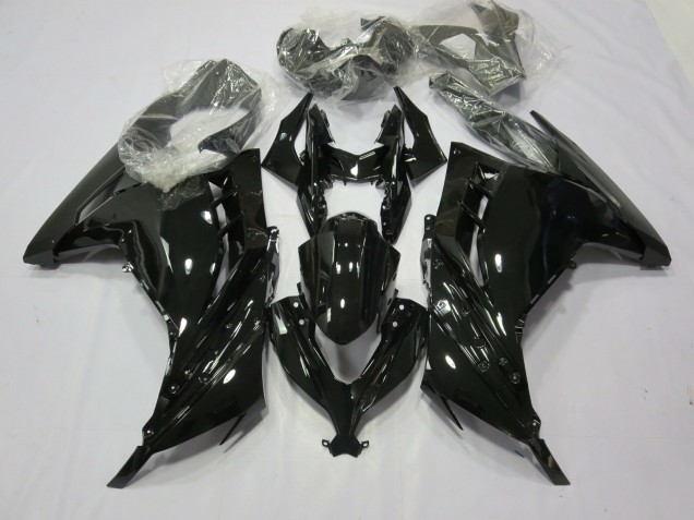 Negro Brillo 13-18 Kawasaki Ninja 300 Carenado Negro Brillo 13-18 Kawasaki Ninja 300 Carenado