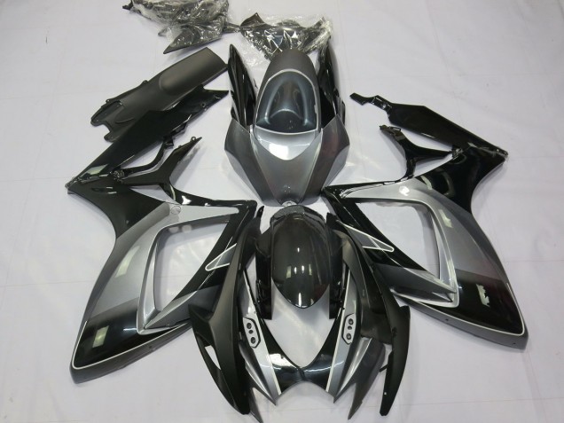 Negro Gris Especial 06-07 Suzuki GSXR 600-750 Carenado Negro Gris Especial 06-07 Suzuki GSXR 600-750 Carenado