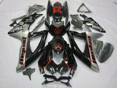 Negro Gris Jordan 08-10 Suzuki GSXR 600-750 Carenado
