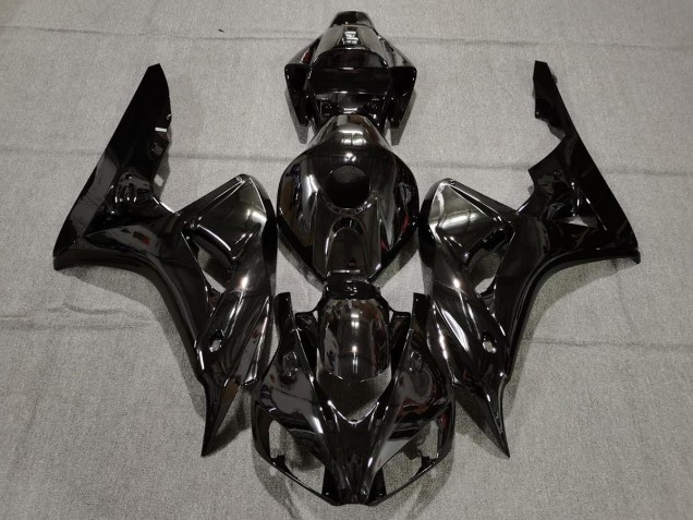 Negro Liso Brillante 06-07 Honda CBR1000RR Carenado Negro Liso Brillante 06-07 Honda CBR1000RR Carenado