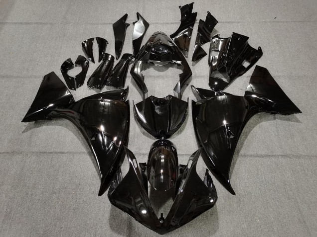 Negro Liso Brillante 09-11 Yamaha R1 Carenado Negro Liso Brillante 09-11 Yamaha R1 Carenado