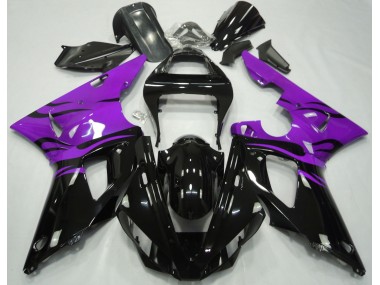 Negro Llama & Morado 00-01 Yamaha R1 Carenado