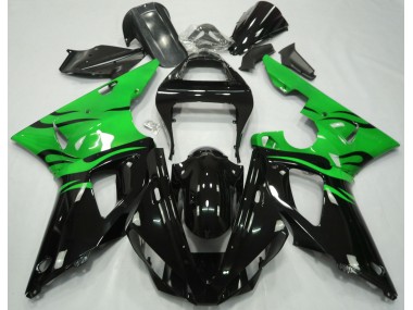 Negro Llama & Verde 00-01 Yamaha R1 Carenado