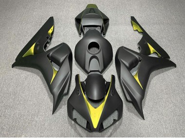 Negro Mate & Amarillo 06-07 Honda CBR1000RR Carenado