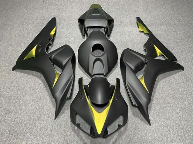 Negro Mate & Amarillo 06-07 Honda CBR1000RR Carenado Negro Mate & Amarillo 06-07 Honda CBR1000RR Carenado