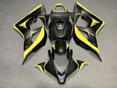 Negro Mate & Amarillo 07-08 Honda CBR600RR Carenado