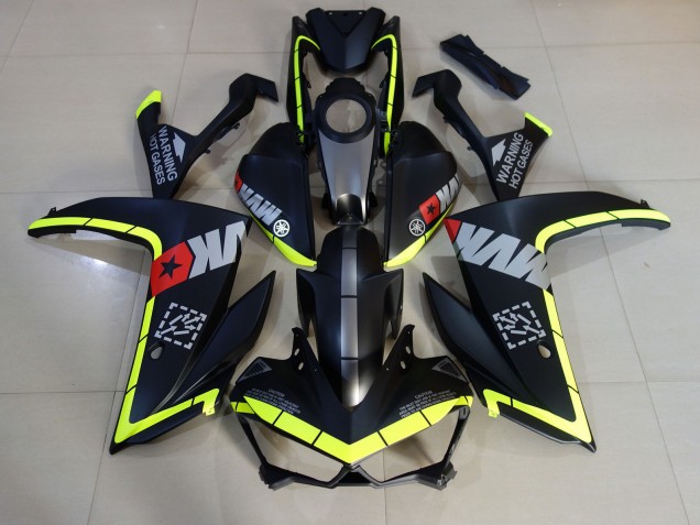 Negro Mate & Amarillo 15-18 Yamaha R3 Carenado