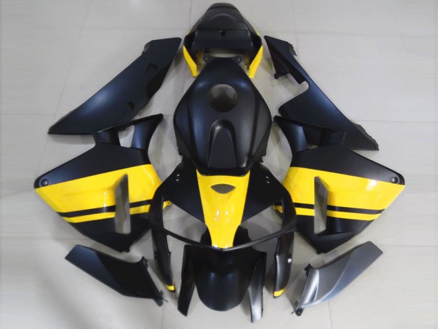 Negro Mate & Amarillo Brillante 05-06 Honda CBR600RR Carenado