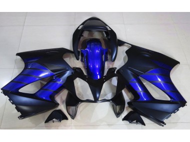 Negro Mate & Azul 02-12 Honda VFR800 Carenado