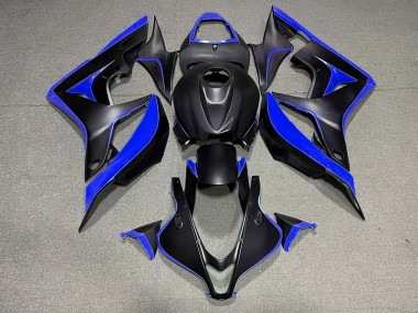 Negro Mate & Azul 07-08 Honda CBR600RR Carenado